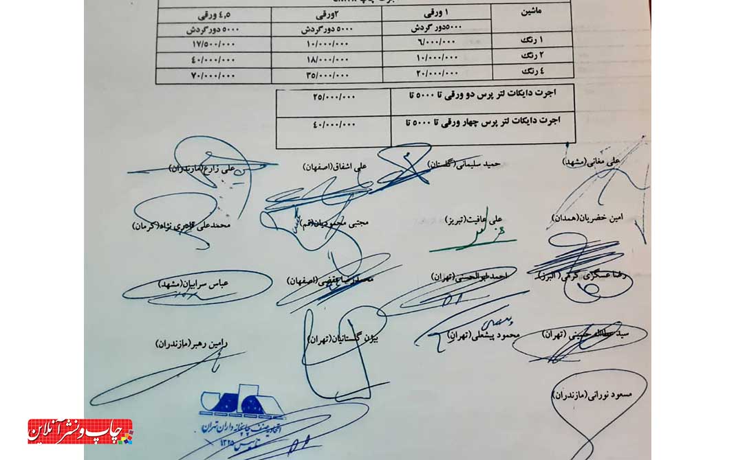 قیمت گذاری خدمات و محصولات چاپی